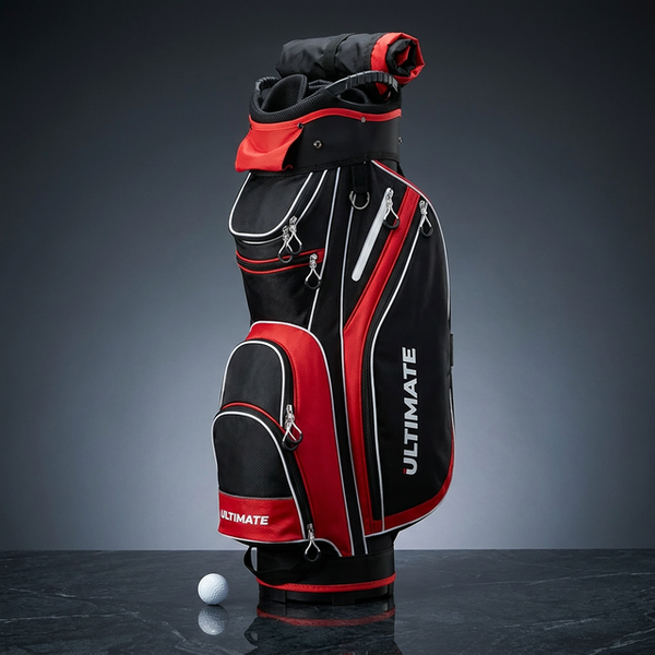 9.5" Golf Cart Bag W/14 Divider Rain Hood Cooler Bag 8 Pockets — Studio Shot