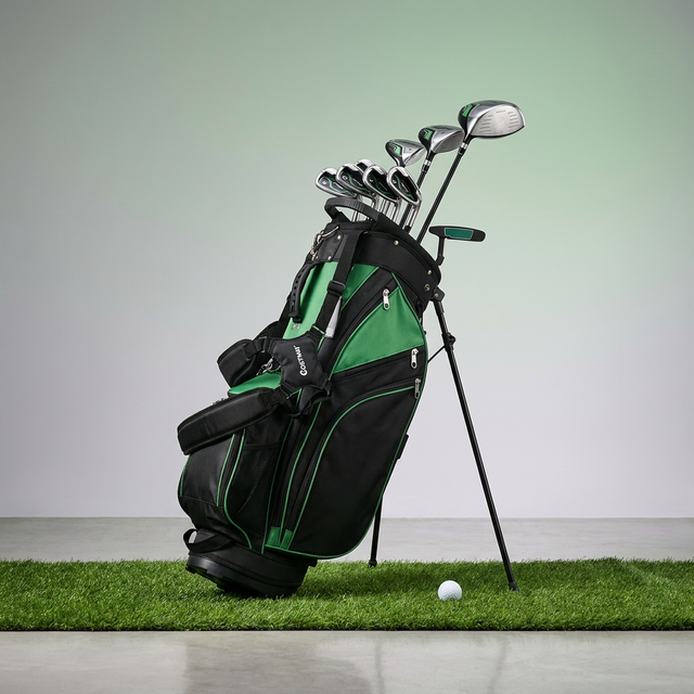 Ultimate Men'S Golf Complete Set with Rain Hood, 13 Pieces, Green — Studio Shot