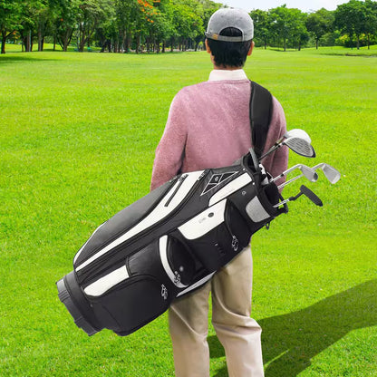 Golf Cart Bag with 14 Way Organizer Divider Top, 36 In. 13 Pockets Premium Cart Bag, Durable Golf Bags with Handles