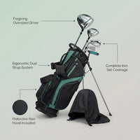 Ultimate Men'S Golf Complete Set with Rain Hood, 13 Pieces, Green — Lifestyle