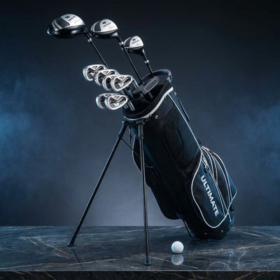 Men'S Complete Golf Clubs Package Set 10 Pieces Includes Alloy Driver Black