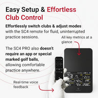 SC4 PRO Golf Launch Monitor & 3D Driving Range Simulator for Indoor and Outdoor Use | Portable Golf Swing Analyzer & Golf Tracker with Built-In Screen | No Fees