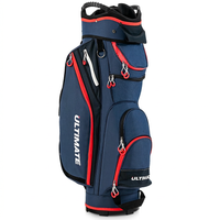 9.5" Golf Cart Bag W/14 Divider Rain Hood Cooler Bag 8 Pockets — Studio Shot