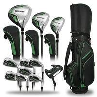 Ultimate Men'S Golf Complete Set with Rain Hood, 13 Pieces, Green — Studio Shot