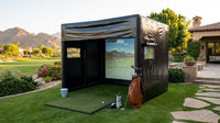 Portable Inflatable Golf Simulator Large 10X13X10 FT Indoor/Outdoor Golf Simulator Tent with Projection Screen All Skill Levels — Lifestyle